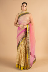 Pink Net Saree2847 video